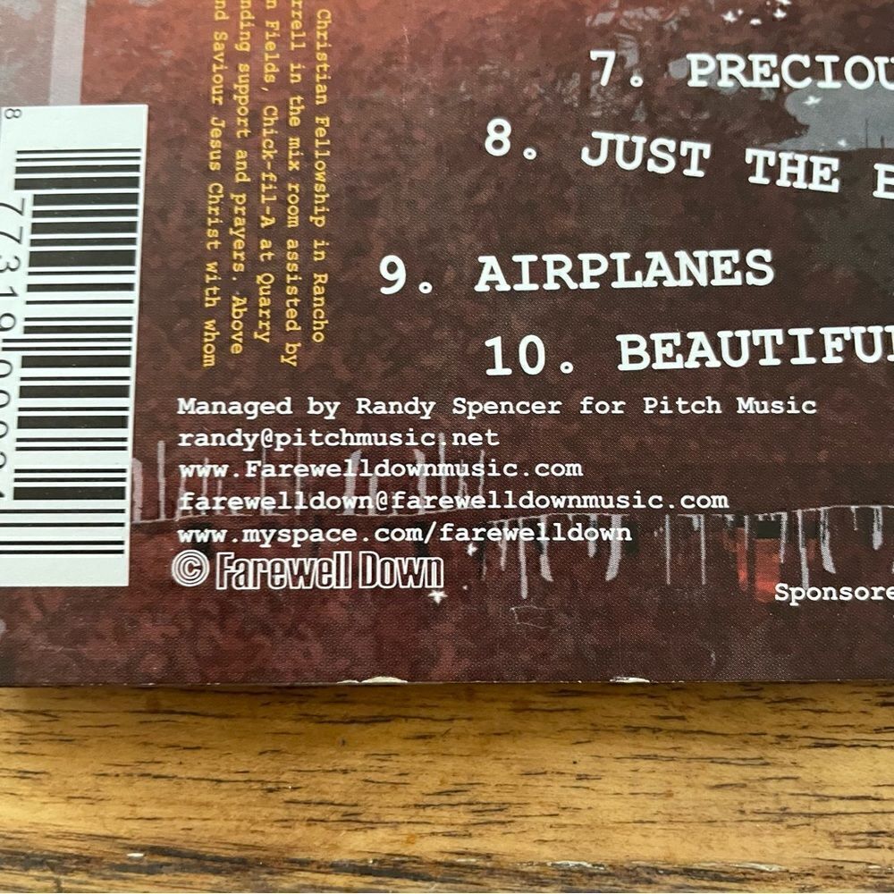 Music CD “Farewell Down” - Picture 4 of 8